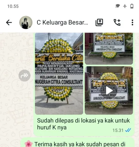 Pengiriman Papan Bunga Duka Kliris Boja